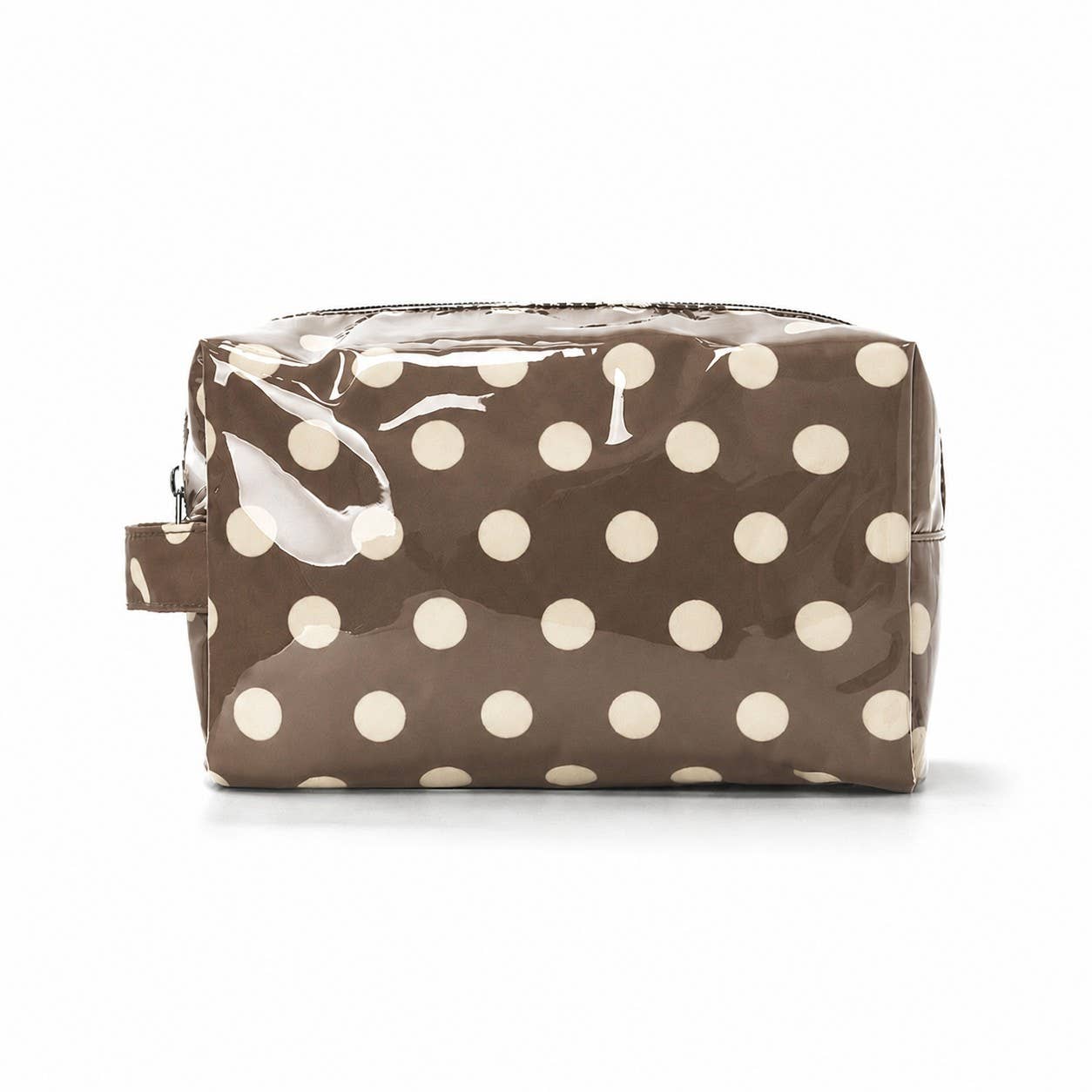 Vinyl Polka Dot Cosmetic Pouch
