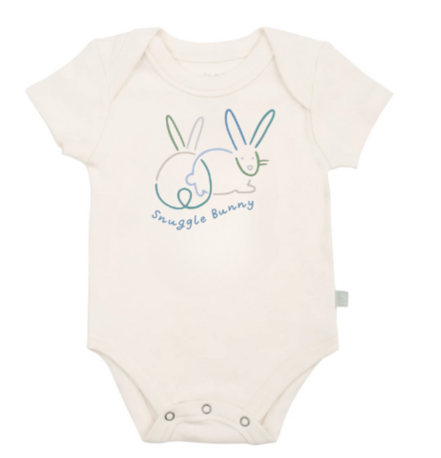Finn + Emma - Baby graphic organic bodysuit | snuggle bunny