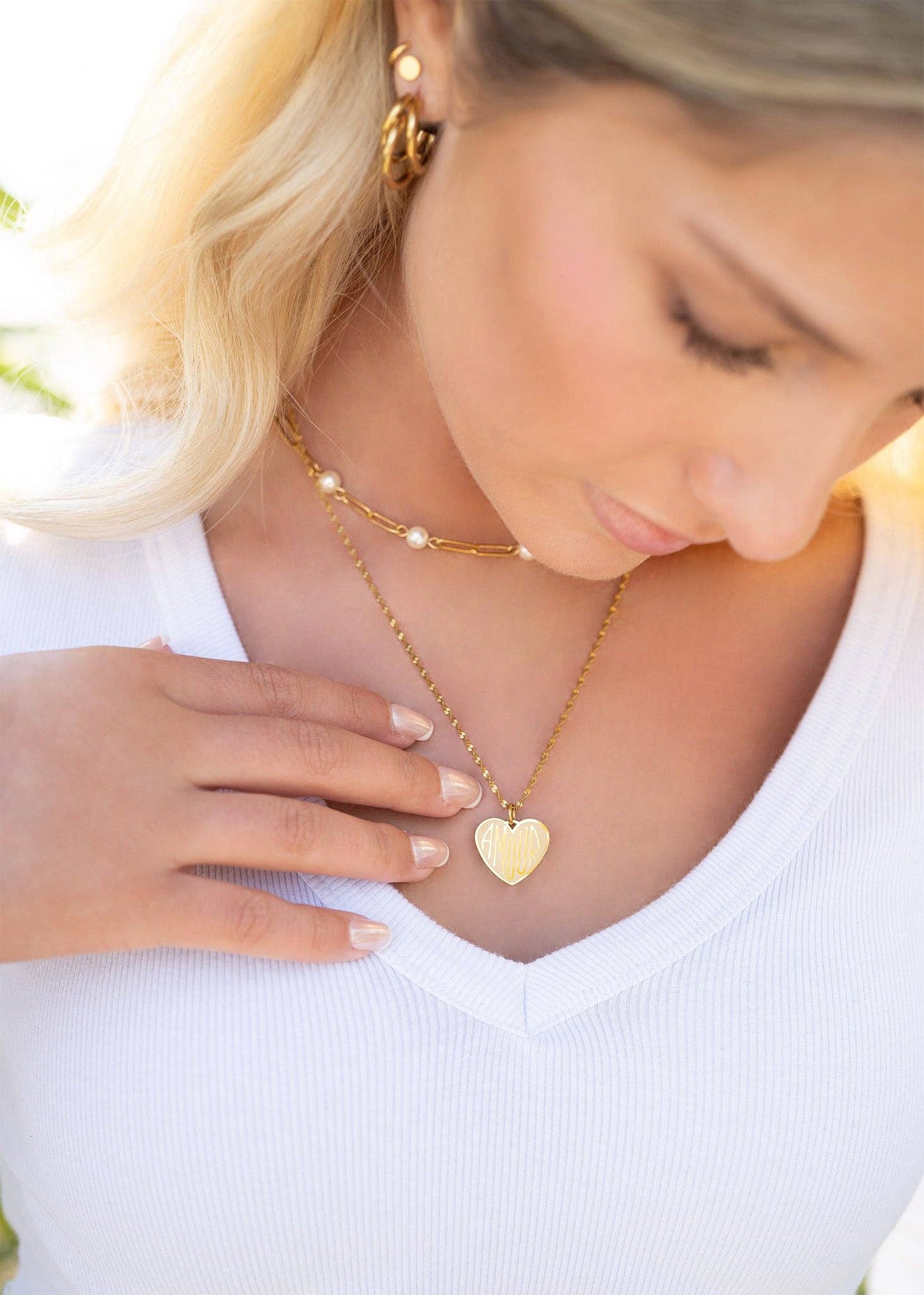 Pearl Paperclip Chain Necklace