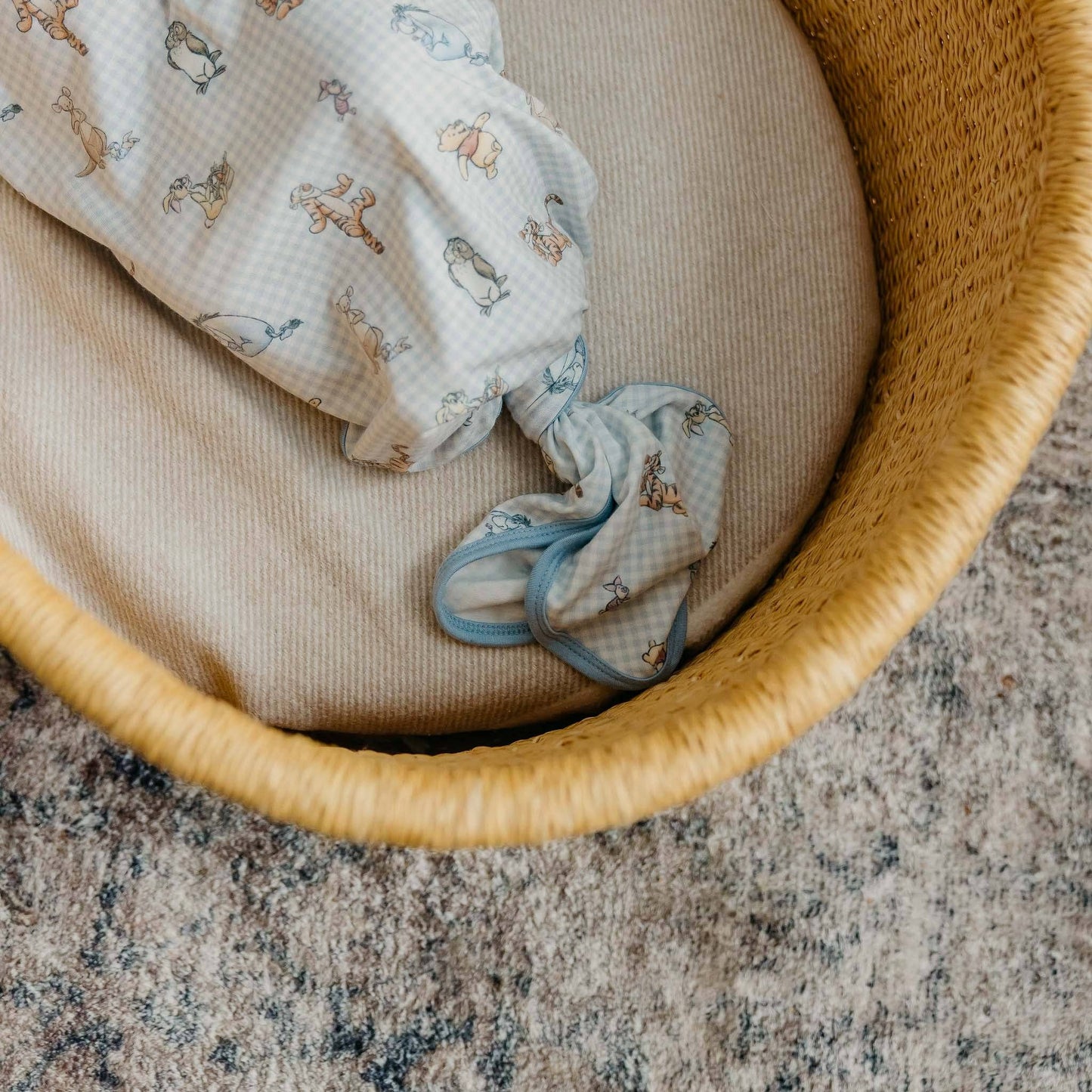 Copper Pearl | Newborn Knotted Gown - Winnie the Pooh and Friends