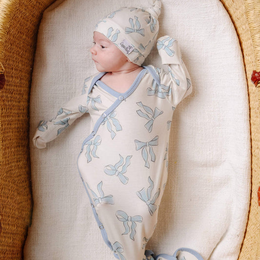 Copper Pearl | Newborn Knotted Gown - Daphne