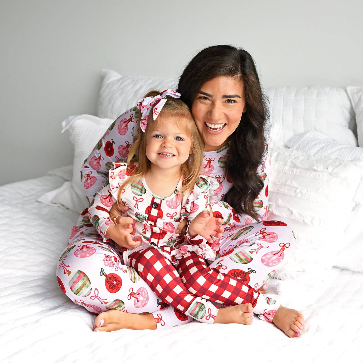 Kit Ornaments and Plaid Peplum Set