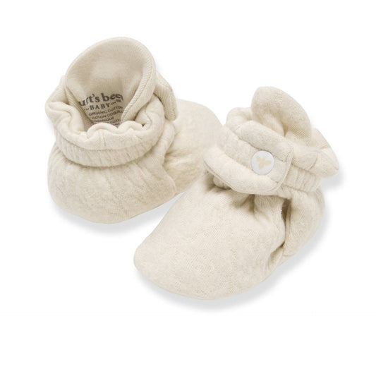Burt's Bees Baby - Organic Cotton Quilted Bee Baby Booties - Oat