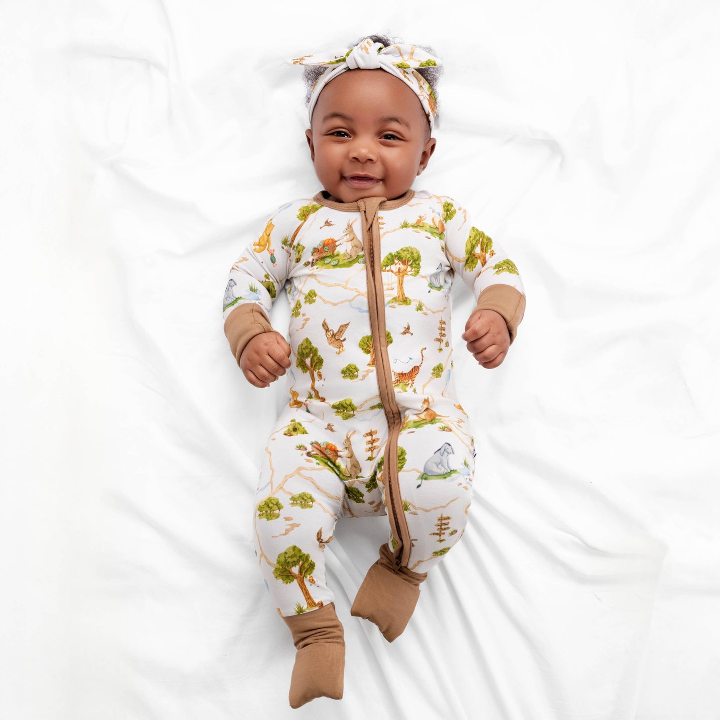 Oh Bother, It's Bedtime Bamboo Zipper Romper