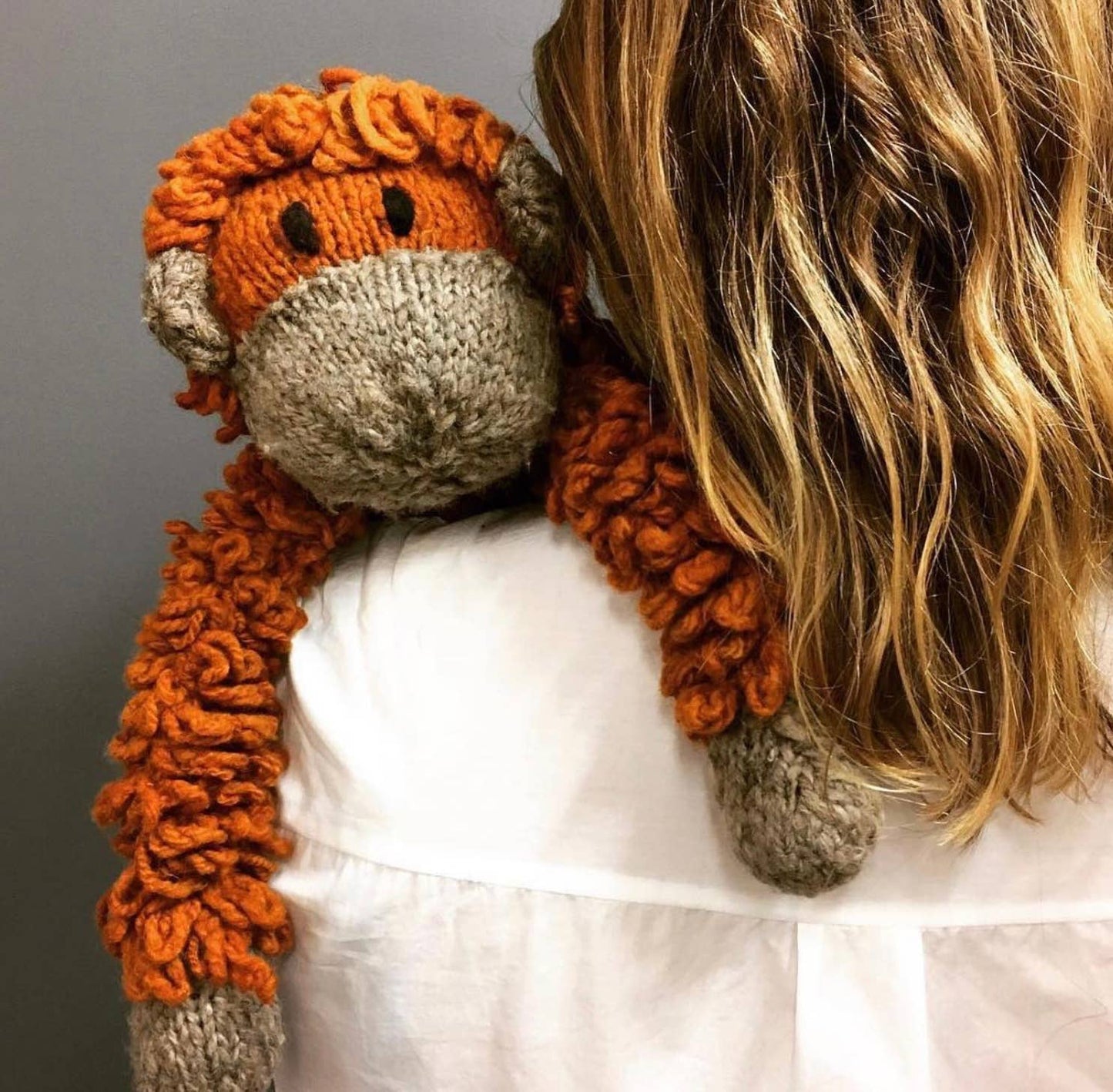 Organic Wool Knit Buddy  | Opal the Oranguntan