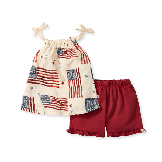 American Flag Tank & Shorts Set