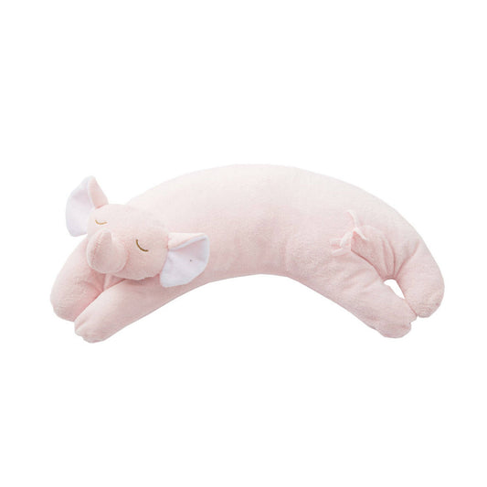 Curved Pillow - Pink Elephant