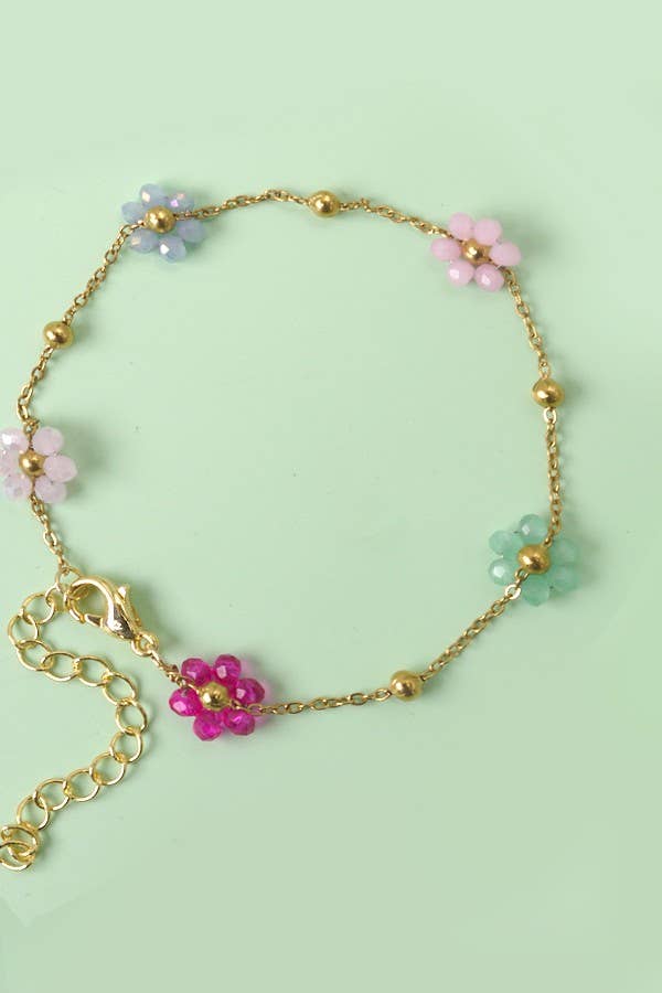 Beaded Flower Bracelet
