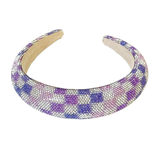 Era Checkered Crystal Studded Headband