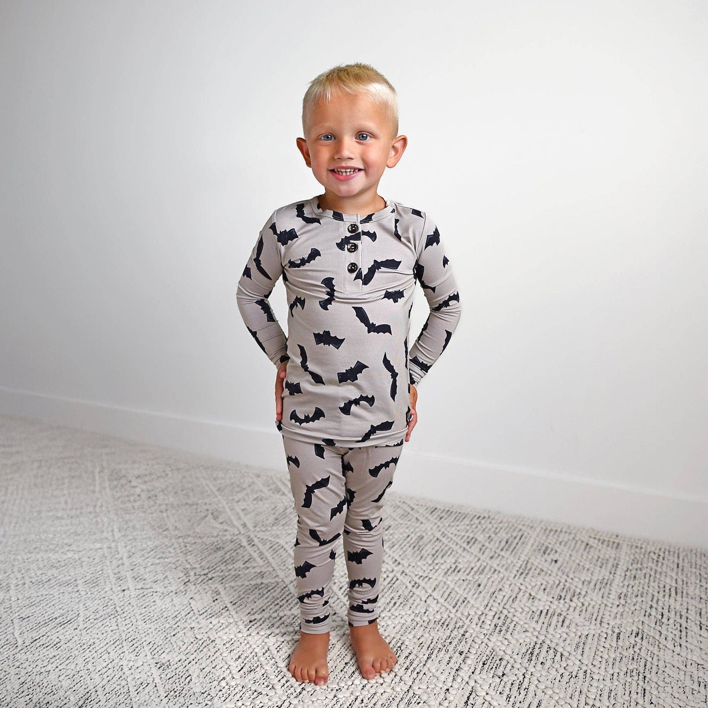 Vlad Gray Bats Two Piece Pajamas