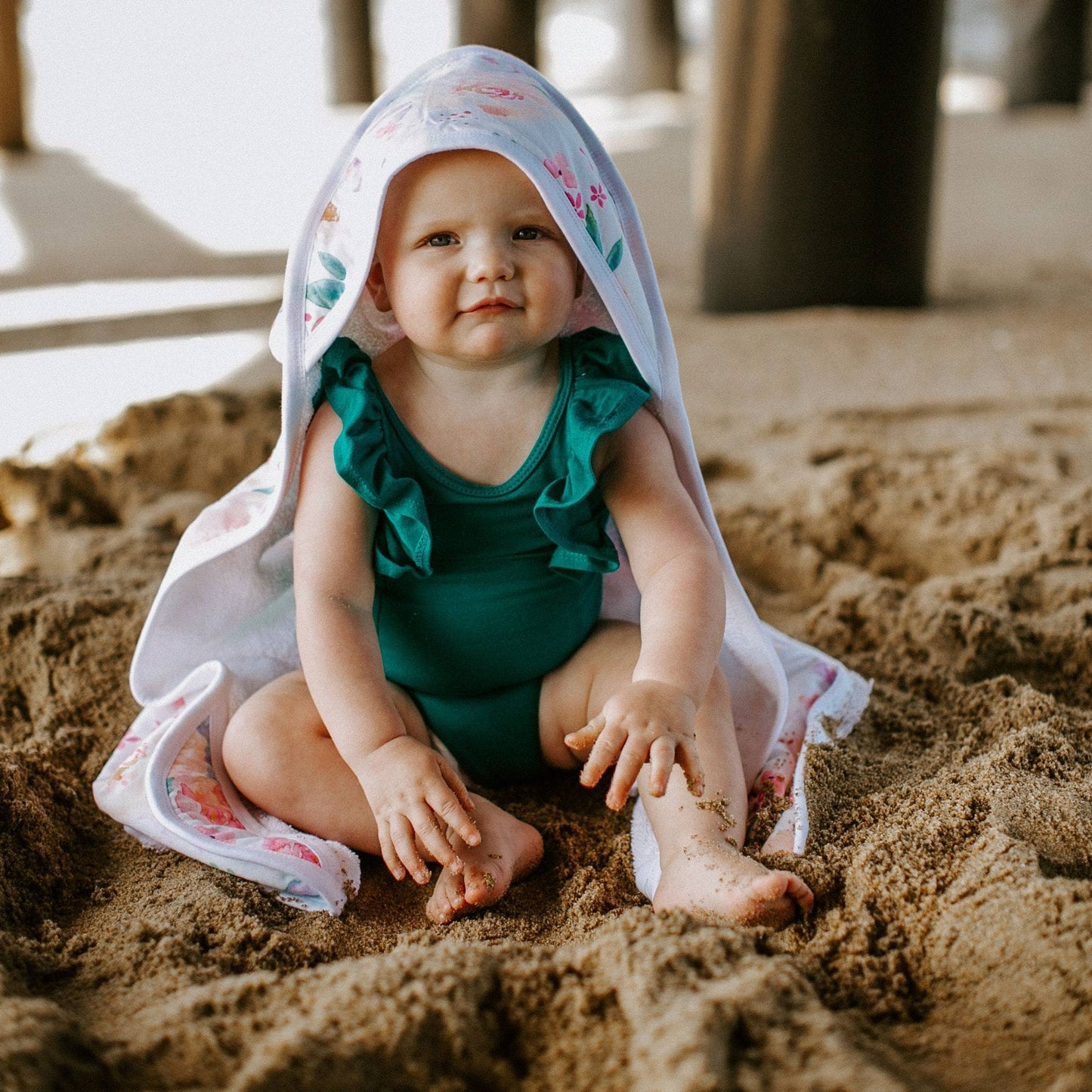 Copper Pearl | Premium Baby Knit Hooded Towel - Bloom