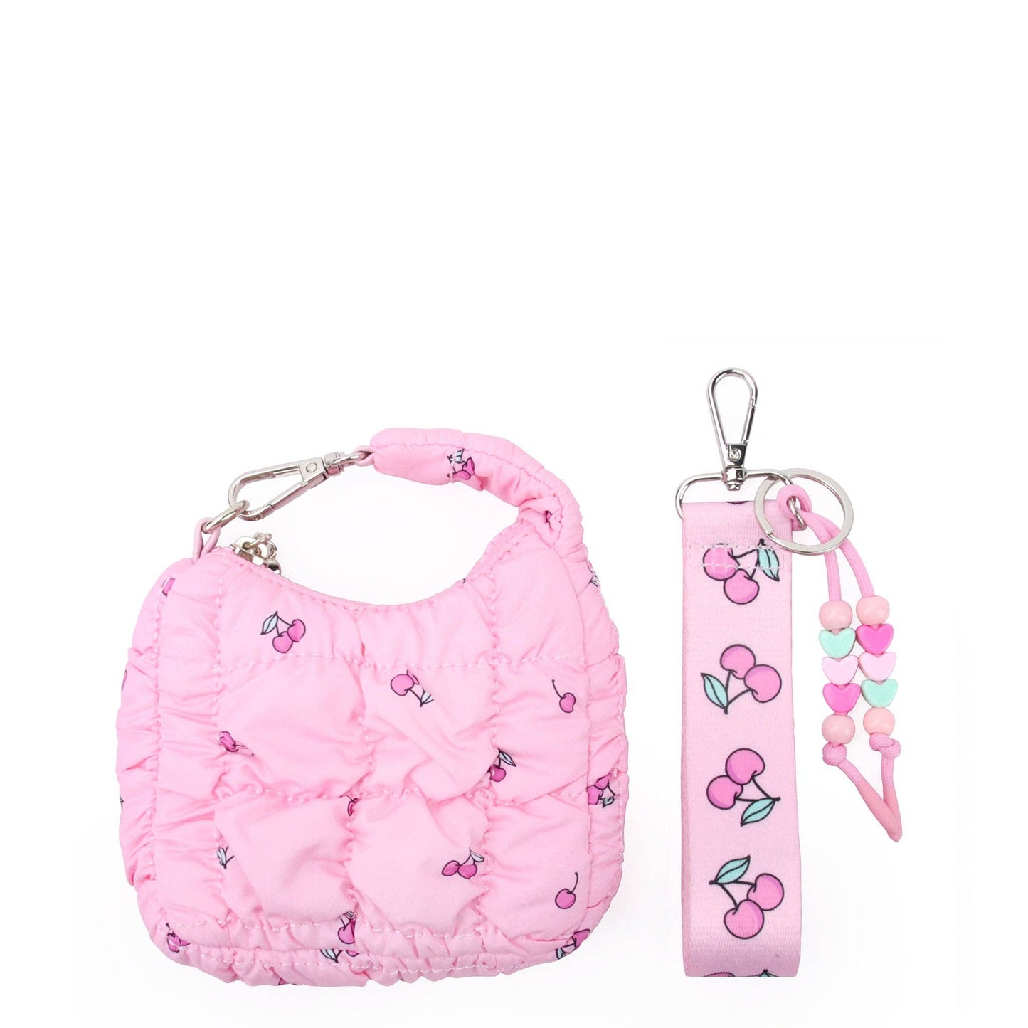 OMG Accessories - Quilted Scrunchies Mini Hobo Keychain Set