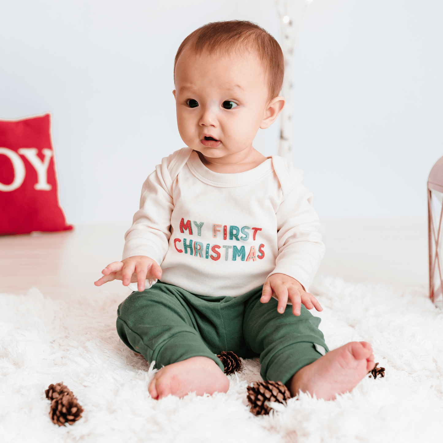 Finn + Emma - Graphic bodysuit | my first christmas (long sleeve) baby