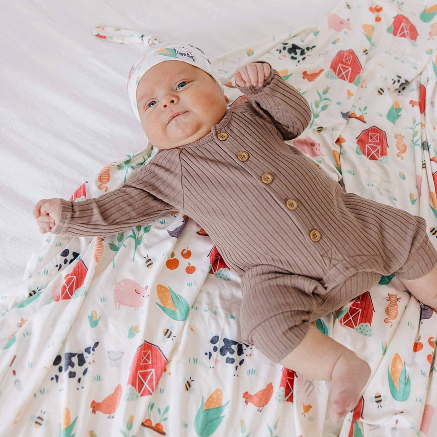 Copper Pearl | Knit Swaddle Blanket - Farmstead