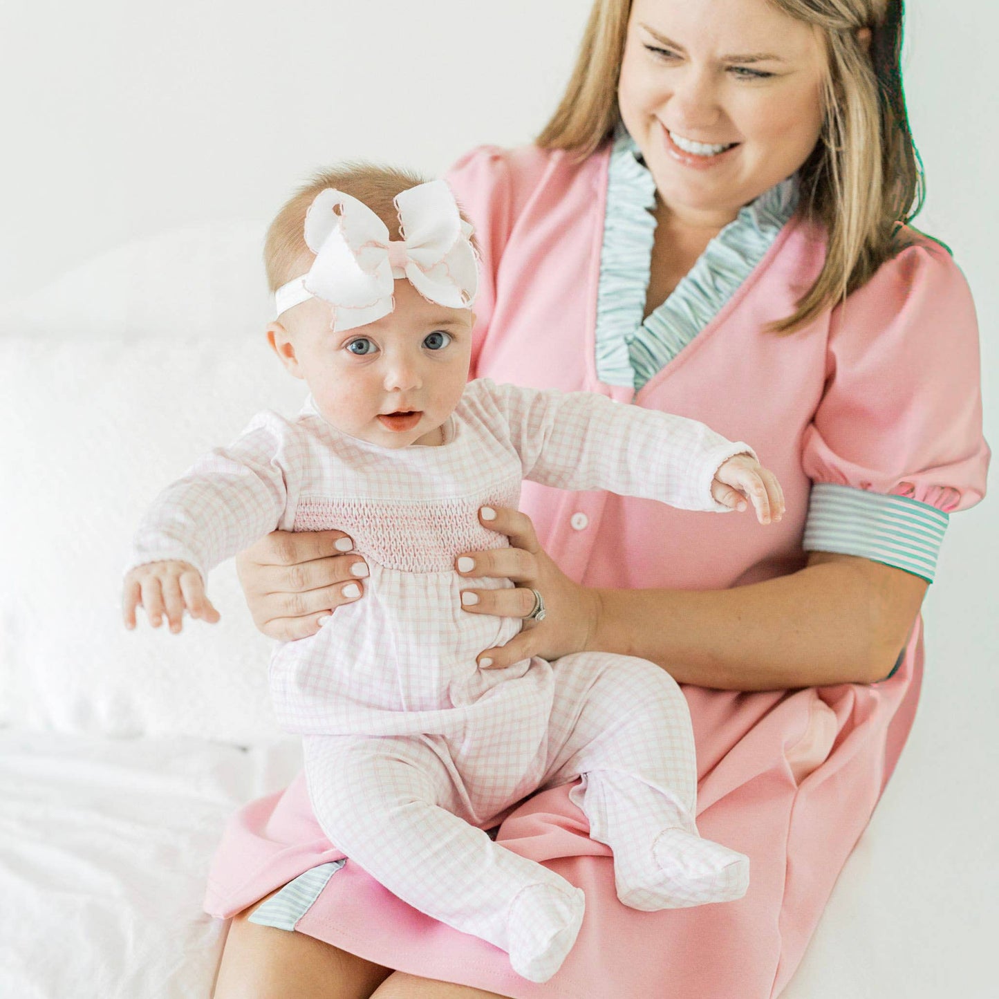 Magnolia Baby | Peek-A-Boo Wishes Smocked Footie - Pink