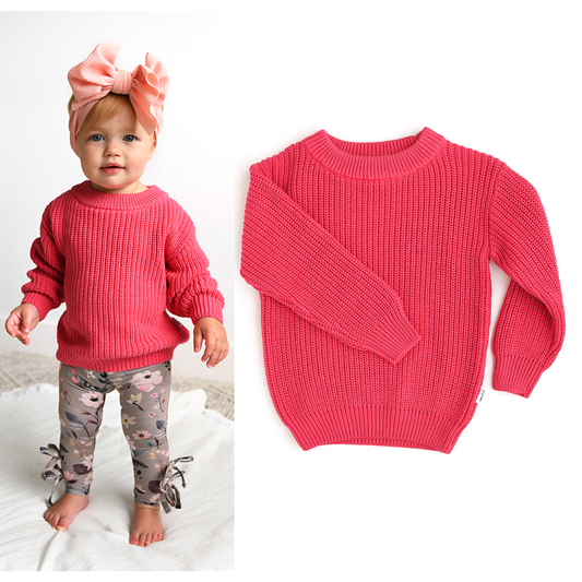 Deep Pink Oversized Sweater