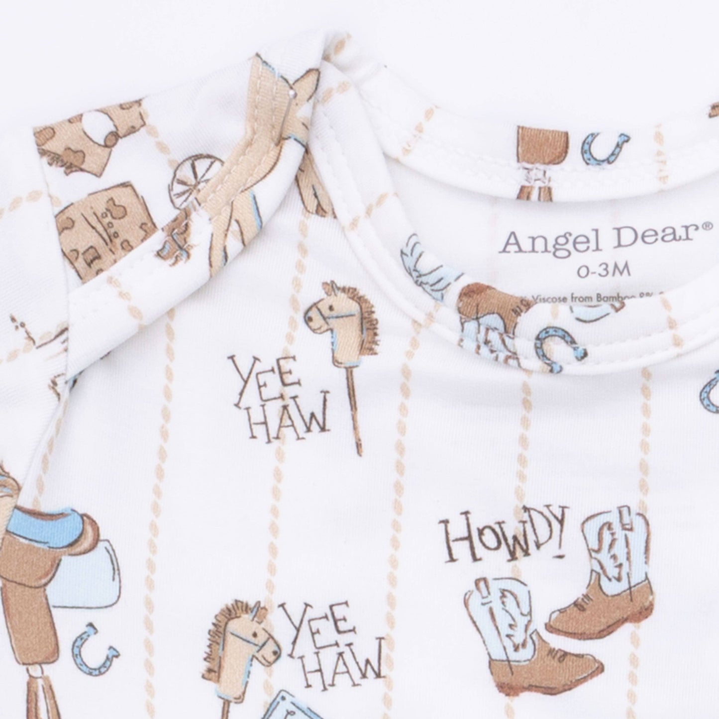 Angel Dear | Cowboy Nursery - Lap Shoulder Gown & Beanie Hat