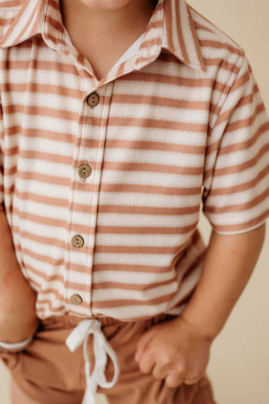 Remington Road - Button down Top | Clay Stripe