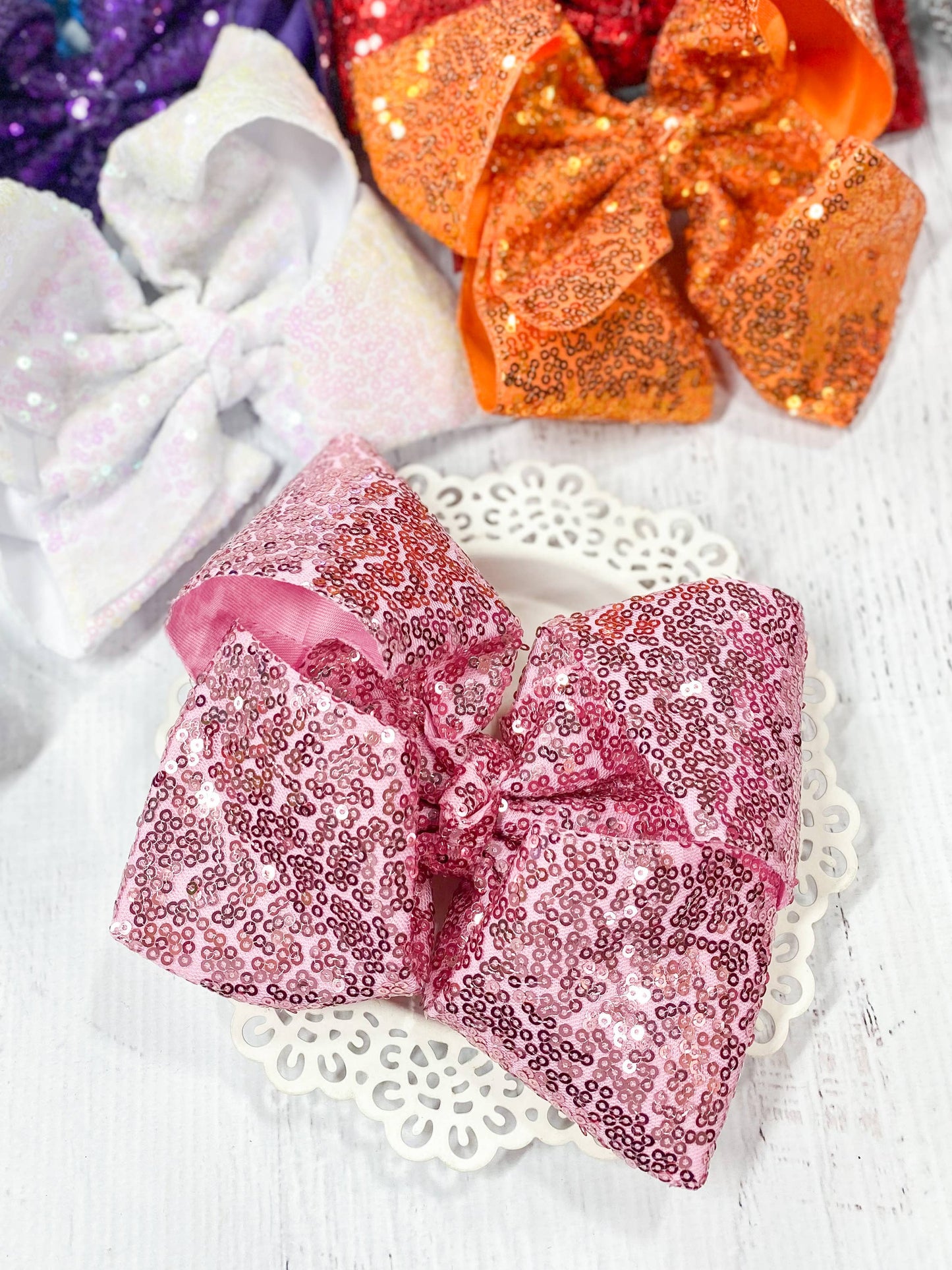Sequin Texas Size Hair Bows