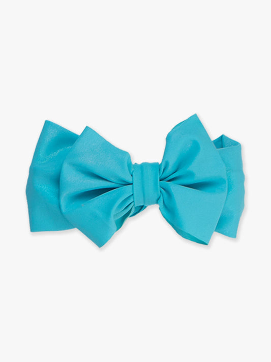 Bright Aqua Shimmer Swim Bow Headband