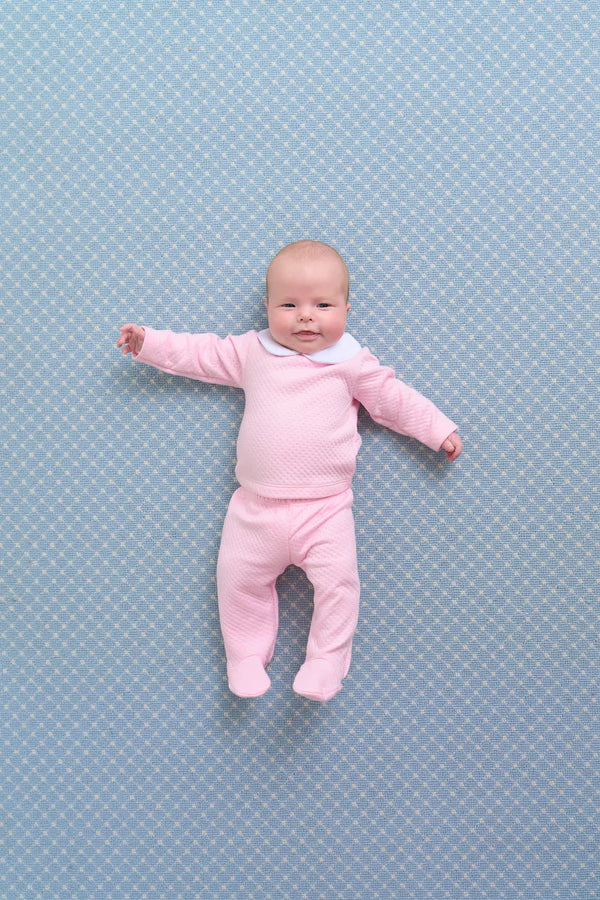 TBBC | Harts Hold Me Set (Pima Jacquard) - Palm Beach Pink with Worth Ave White