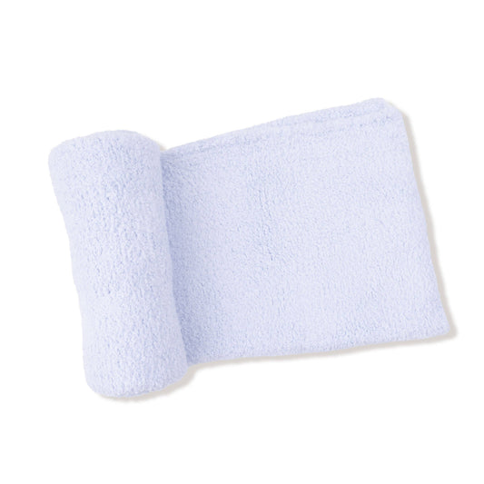 Chenille - Light Blue Stroller Blanket
