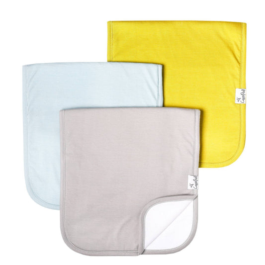 Copper Pearl | 3 Pack Premium Burp Cloths - Stone