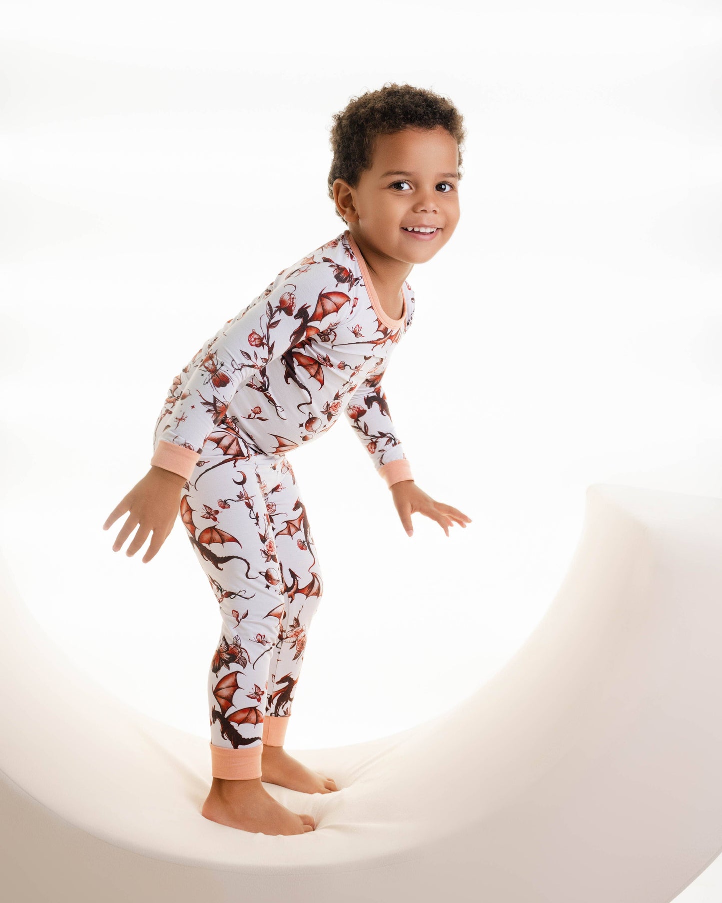 Dreaming with Dragons Long Sleeve Kids Bamboo Pajama Set