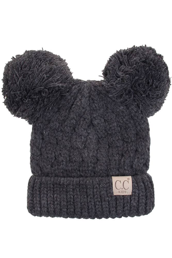 C.C Kids Double Pom Pom Beanie