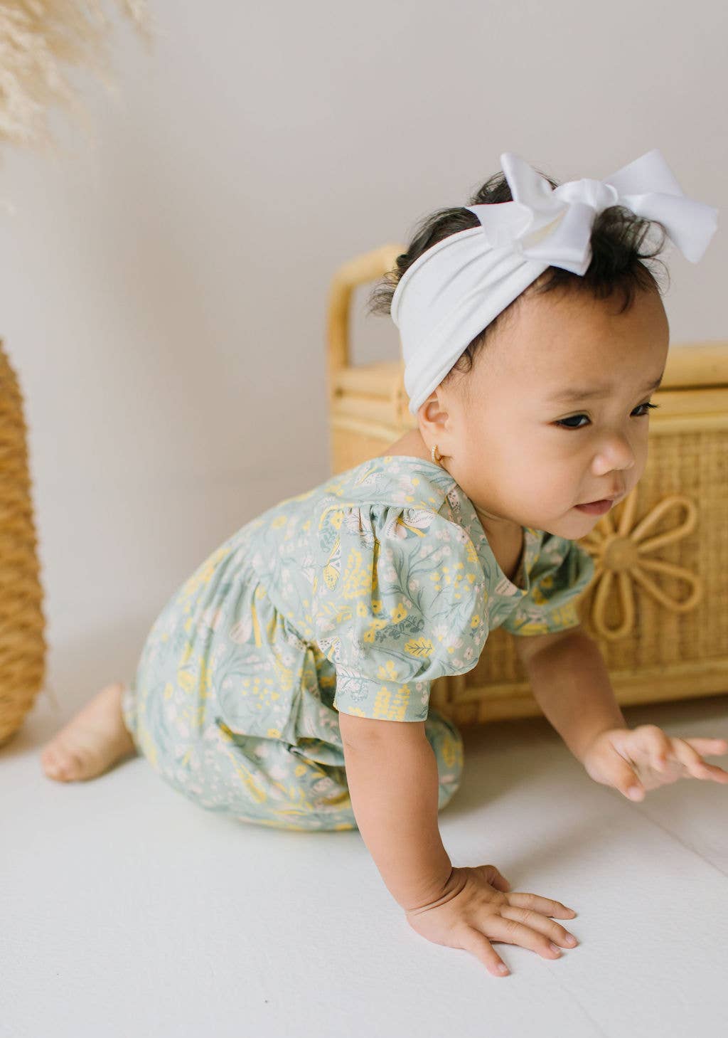 Ollie Jay | Puffed Rosie Romper in Sunlit Sage