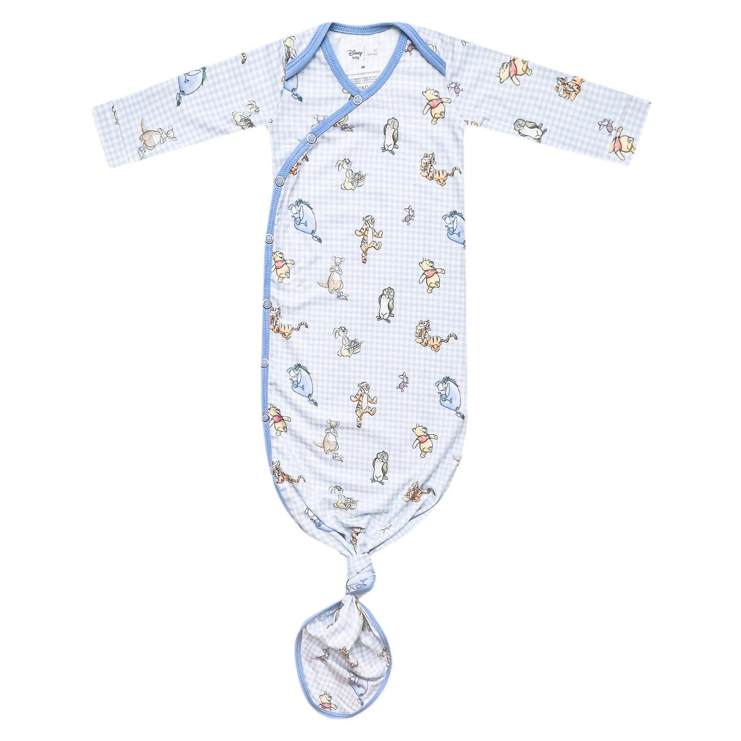 Copper Pearl | Newborn Knotted Gown - Winnie the Pooh and Friends