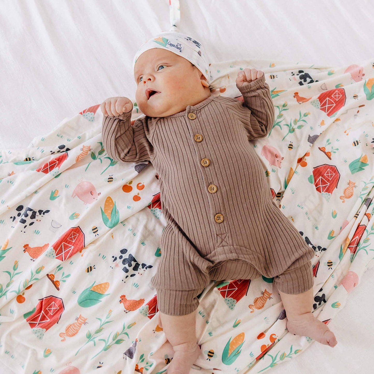 Copper Pearl | Knit Swaddle Blanket - Farmstead