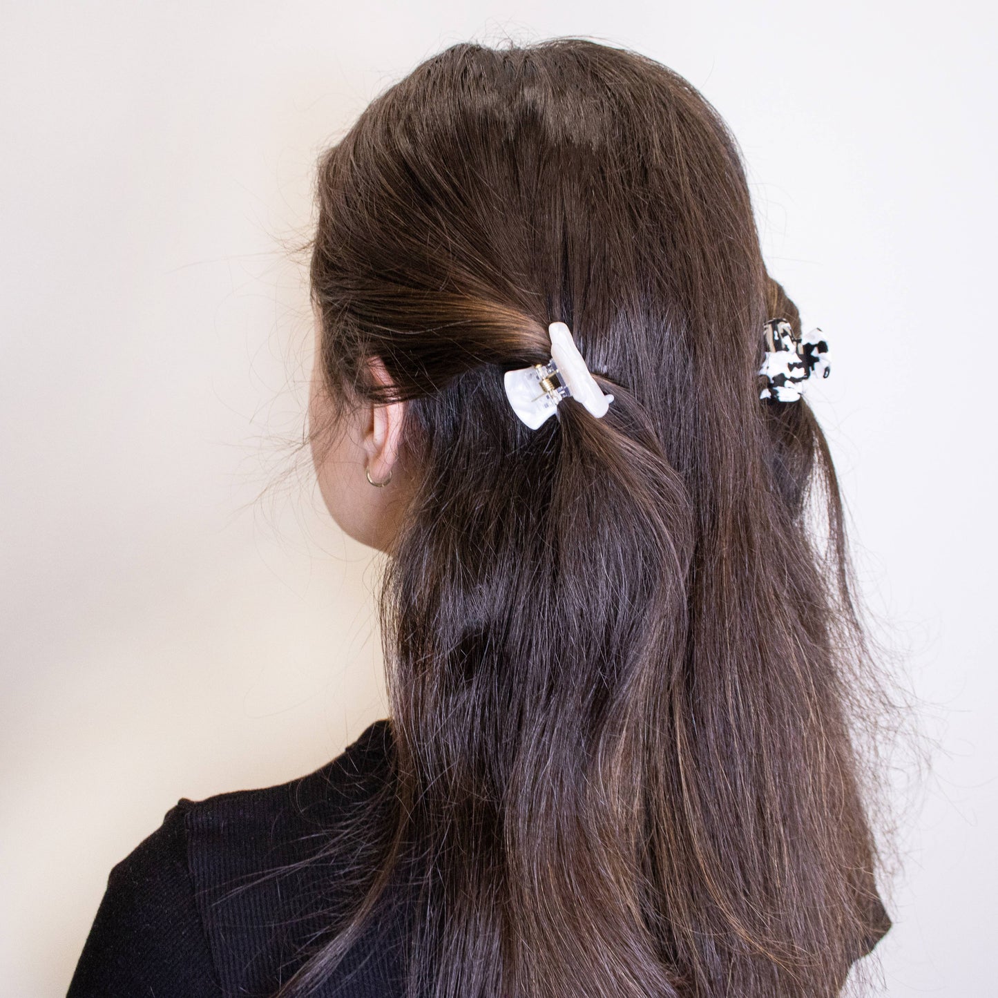 Small Tortoise Shell Hair Claw Clips - 2 Pack