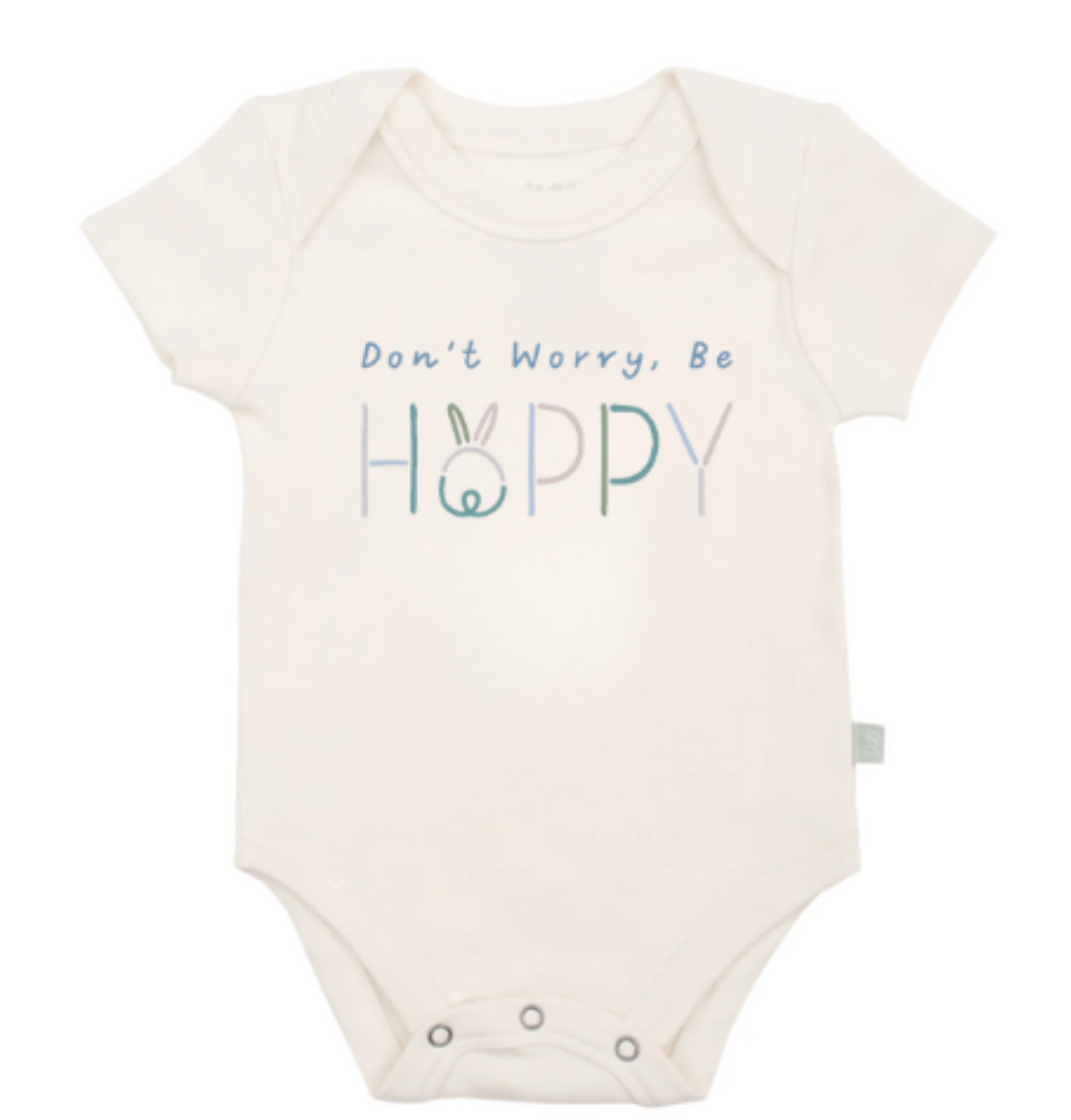 Finn + Emma - Baby graphic organic bodysuit | don't worry be hoppy