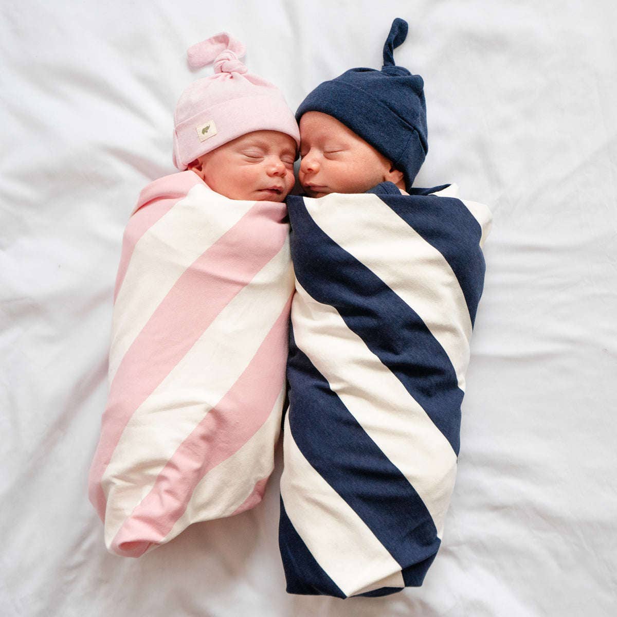 Navy Blue Heather Knot Hat | 100% Organic Cotton