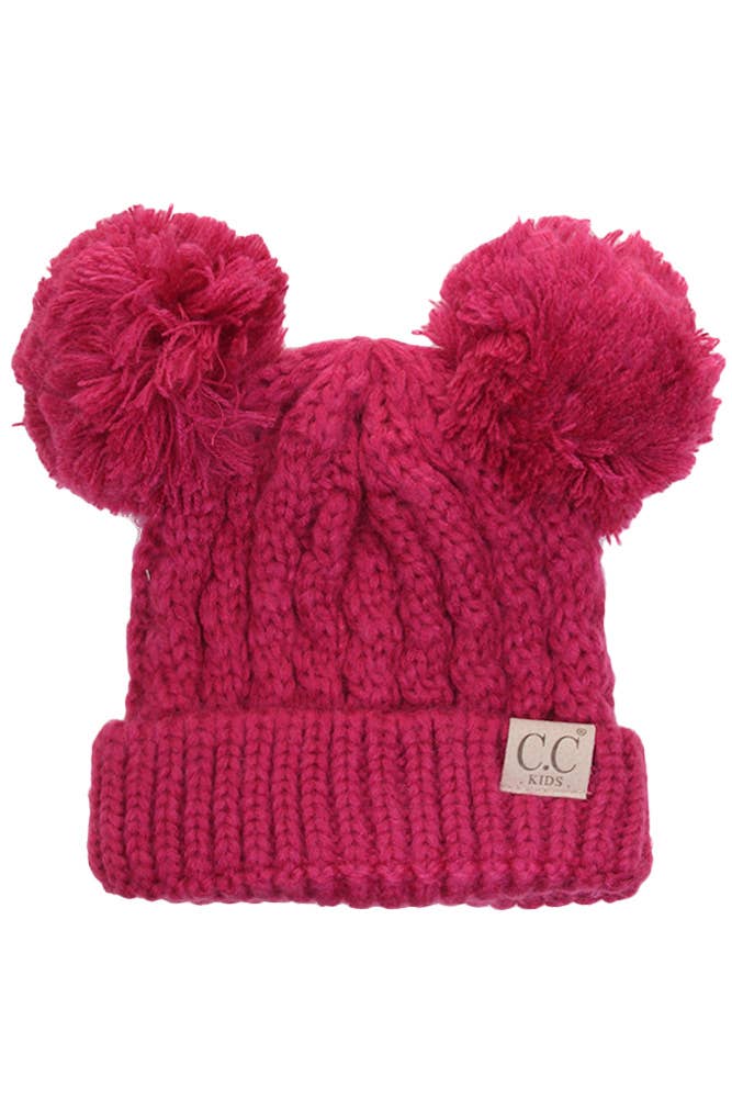 C.C Kids Double Pom Pom Beanie