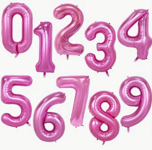 Birthday Number Balloon | Rose