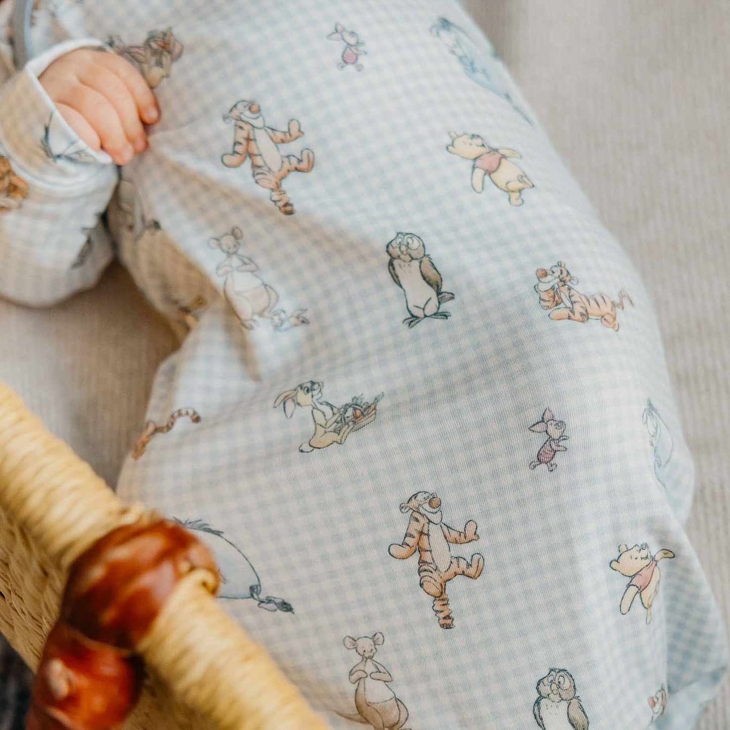 Copper Pearl | Newborn Knotted Gown - Winnie the Pooh and Friends