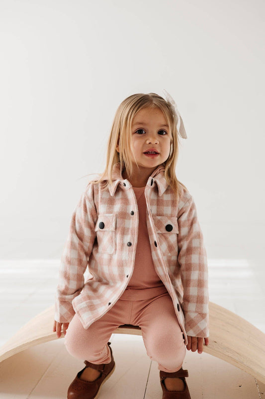 Riley Hooded Shacket | Misty Rose