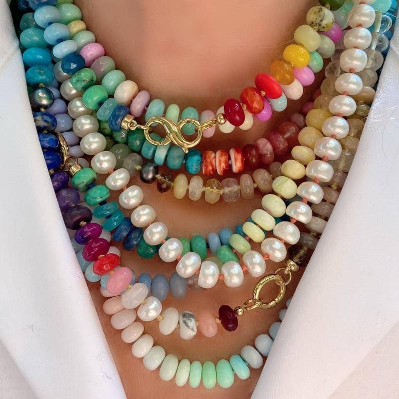 Pastel Horizon Natural Stone Necklace