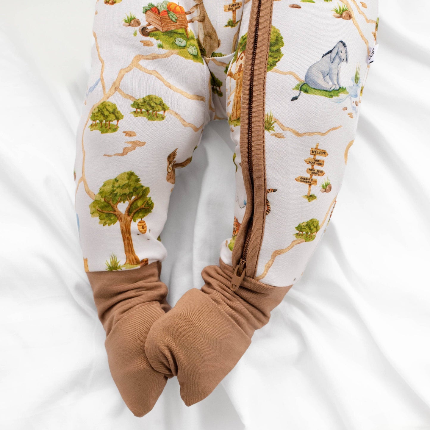 Oh Bother, It's Bedtime Bamboo Zipper Romper