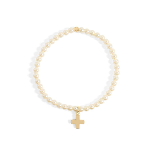 Pearl Cross Bracelet
