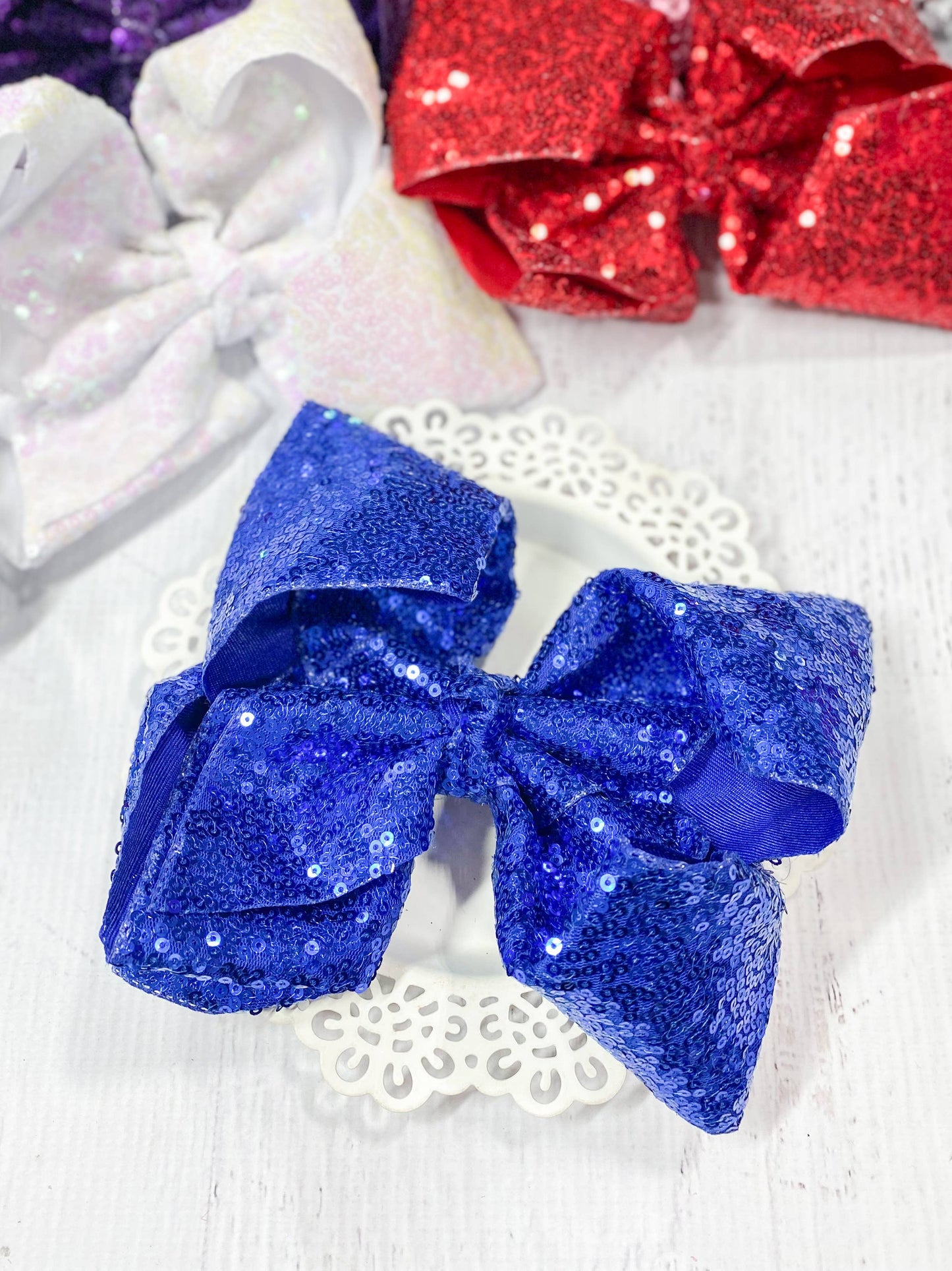 Sequin Texas Size Hair Bows