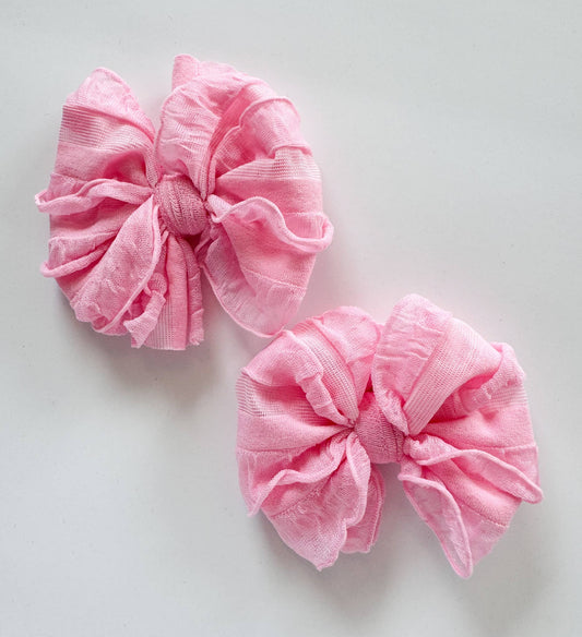 Rockin Royalty - Ruffle Clip Set- Bubble Gum
