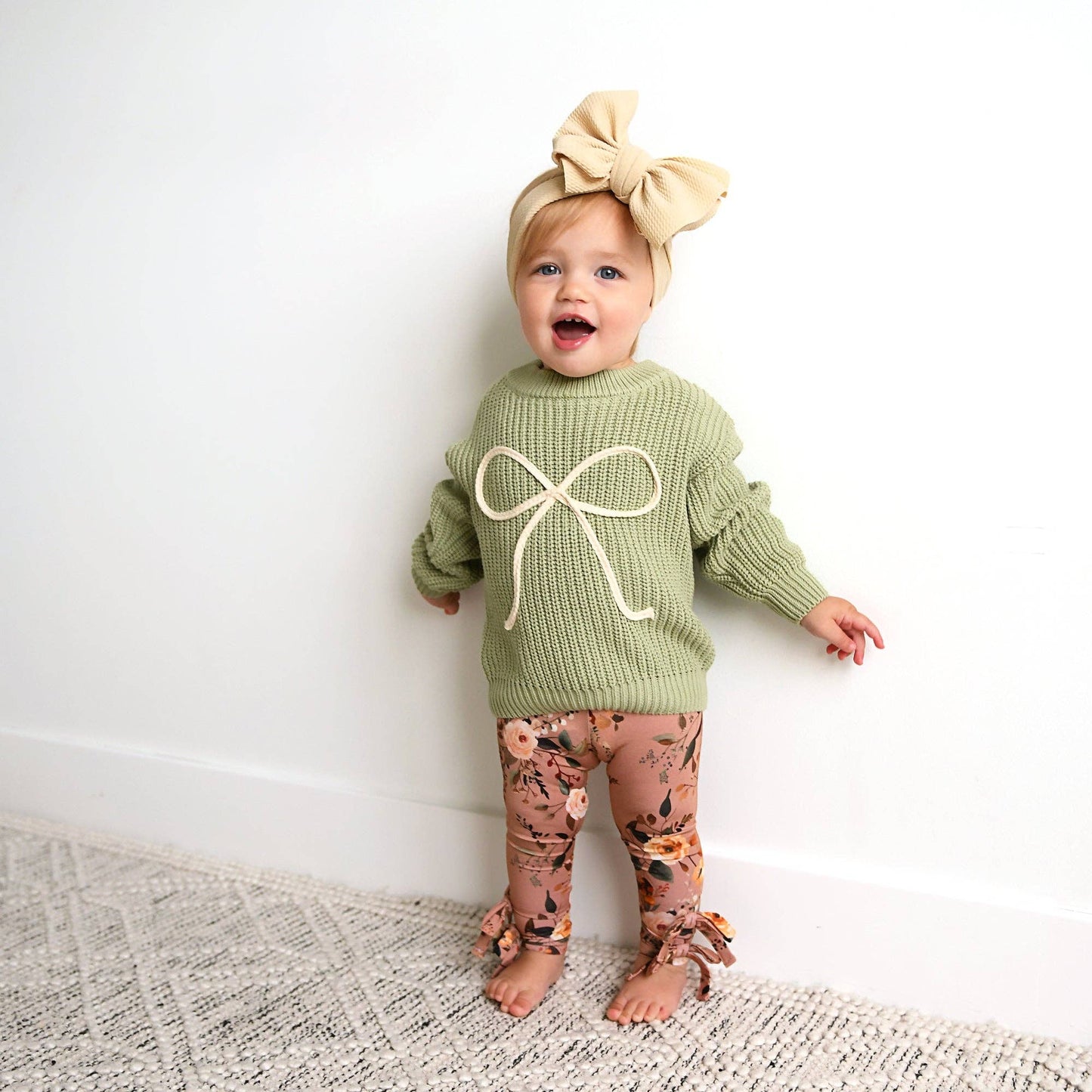 Green Bow Oversized Sweater