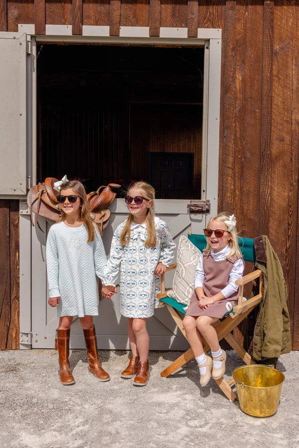 TBBC | Cassidy Comfy Crewneck Dress (Quilted) - Old Greenwich Green