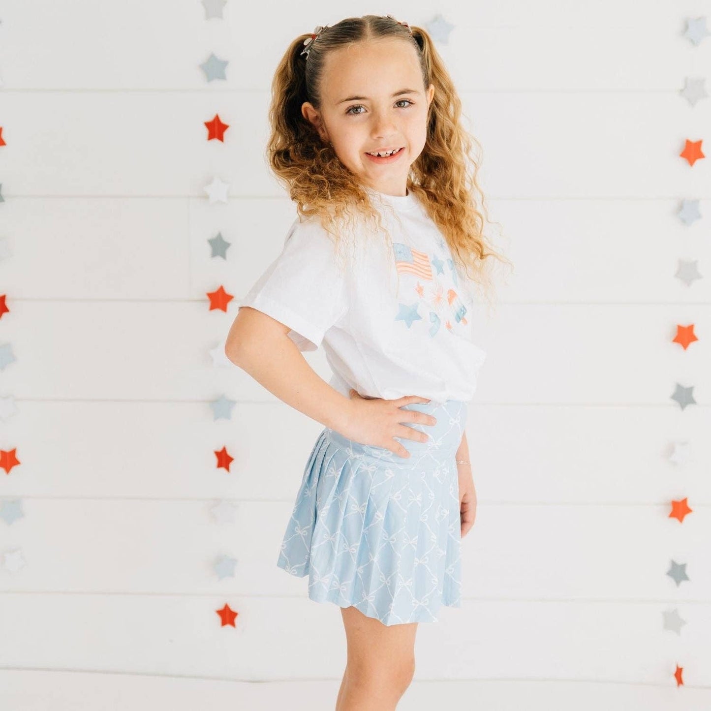 Patriotic Watercolor Short Sleeve T-Shirt
