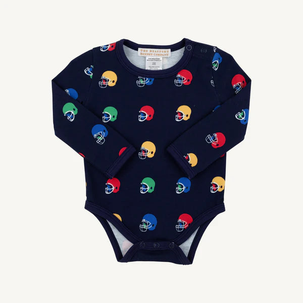 TBBC | Long Sleeve Walt Onesie - Hut! with Nantucket Navy