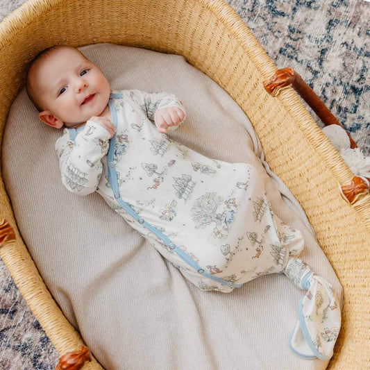 Copper Pearl | Newborn Knotted Gown - Hundred Acre Wood