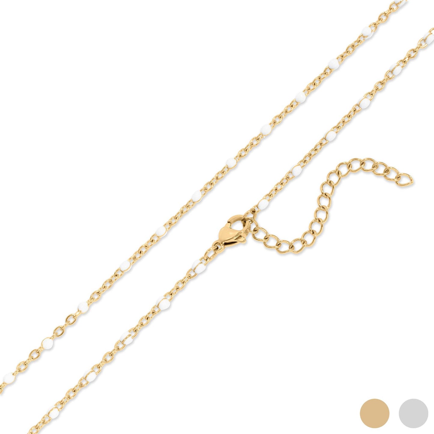 White Confetti Chain Necklace